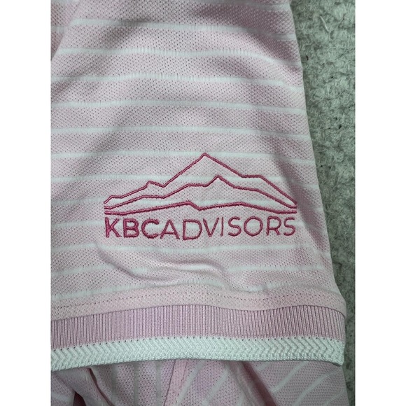 G/Fore Polo Shirt Mens XL Pink White Striped Skull Golf Performance KB Advisors - Picture 5 of 8